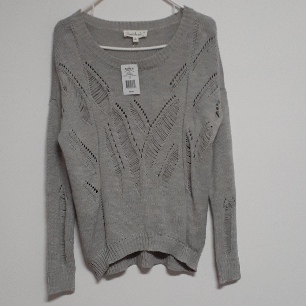 Grey knit sweatshirt